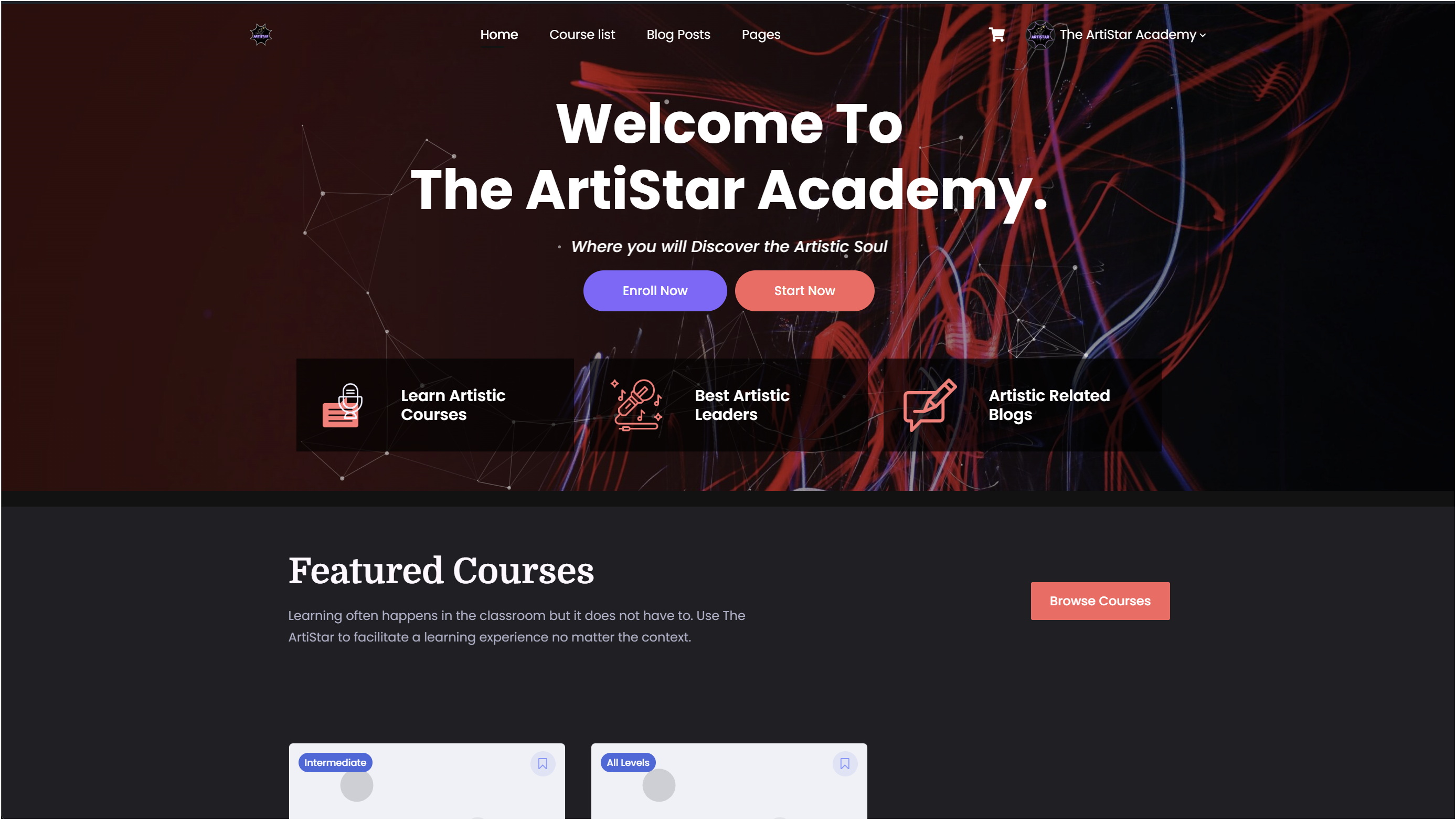 The Artistar Academy — LMS Portal
