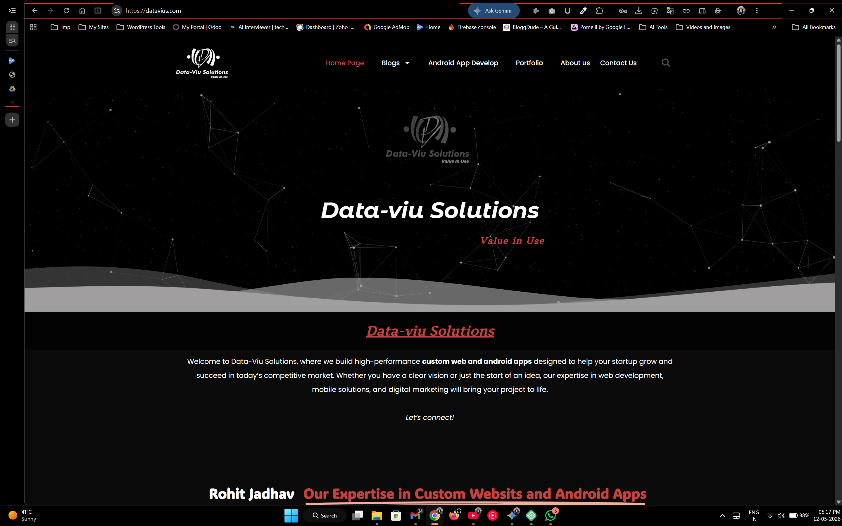 Datavius Platform — Web / Hosting